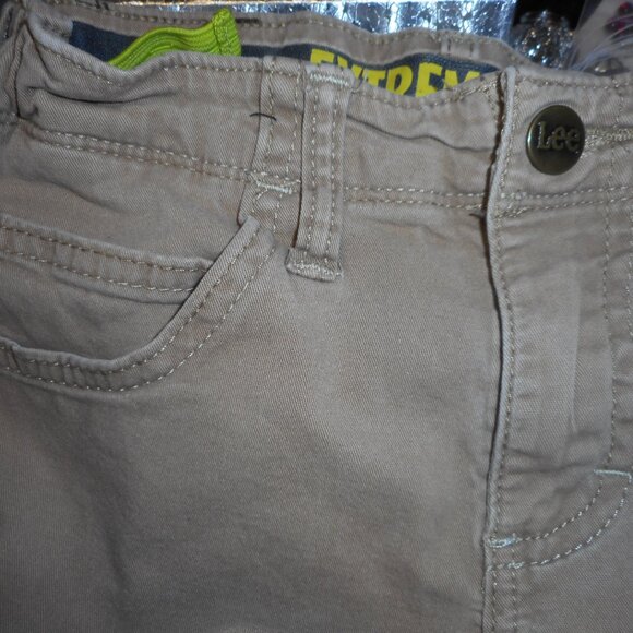LEE EXTREME COMFORT: boy's jeans  sz 10S  ADJUSTABLE WAIST   khaki color - Picture 2 of 10
